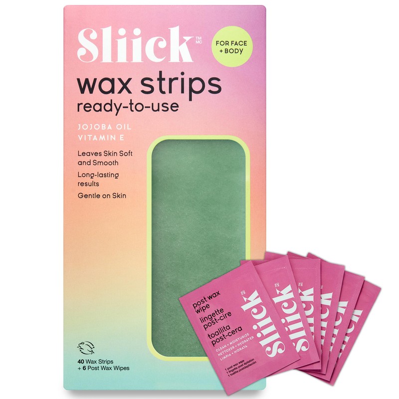 Sliick Ready-to-Use Wax Strips for Hair Removal – 40 Hair