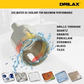 1 1/4 Inch Diamond Drill Bit Tile Hole Saw Ceramic Porcelain Quartz Granite Glass Fish Tank Kitchen Bathroom Shower Faucet Installation 1.25 Inches Single Pack