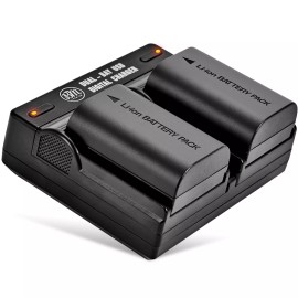 BM Premium Battery (2-Pack) and Dual Charger for Canon LP-E6P, LP-E6NH, LP-E6N