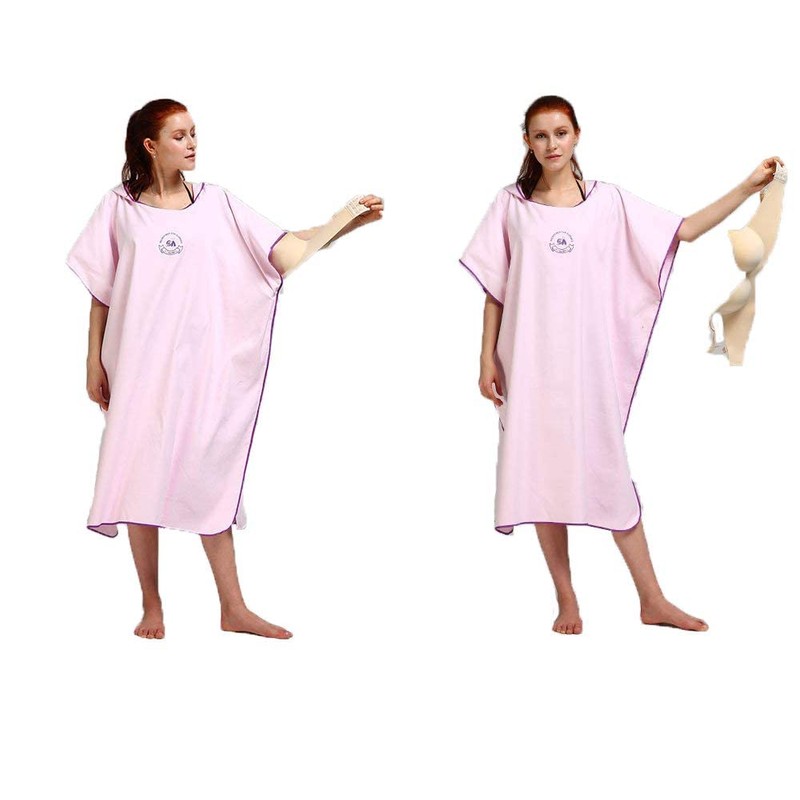 Hiturbo Poncho de Surf de Microfibra, Bata de Baño Cambiante