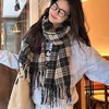 Premium Cashmere-like Winter Scarf Free Size / Plum + 50x200 CM 2ea