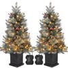 3ft Christmas Tree, Pre-Lit Artificial Christmas Tree with 78 Led