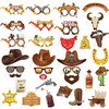 West Cowboy Photo Booth Props - 33PCS Country and Western