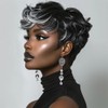 Pixie Short Wigs for Black Women Natural Layered black wigs