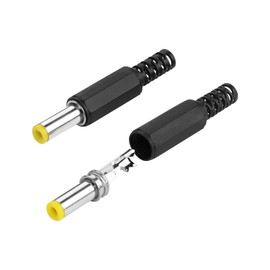 PNGKNYOCN DC 5.5x2.1mm Power Plug，DC 5.5mm x 2.1mm Male Solder Type Power Plug Adapter for Power Cable Repair（10 Pack）