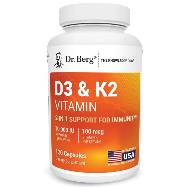 Dr. Berg Vitamin D3 K2 w/MCT Powder - Includes 10,000