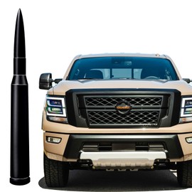 RooFox 5 Inch Short Antenna Replacement Mast for Nissan Titan (2003-2022), Nissan Frontier (1998-2021)