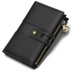 GAEKEAO Wallets for Women Leather RFID Blocking Bifold Double Zipper