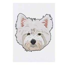 Azeeda 'Westie-Kopf' Temporäres Tattoo - Hautfreundlicher & Ungiftiger Abziehbild · Wasserfest (TO00045820)