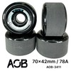 AOB Premium Longboard/Cruiser 2K Wheels (4 Pieces) Set Concentricity Calibrated