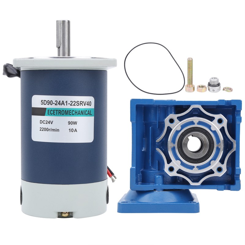 DC24V 5.5A 2200 r/min Worm Gear Reducer Motor 90W High
