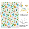 Easter Wrapping Paper,Watercolor Spring Gift Wrap Paper 4 Sheets 4
