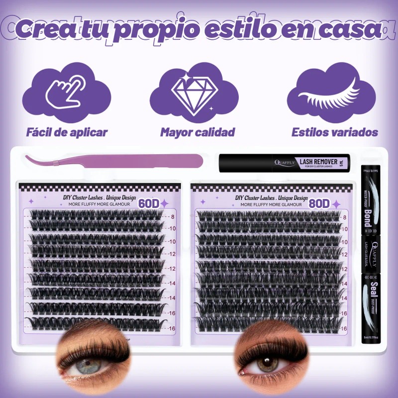 Pro Pestañas Extensions Kit 60d 80d 8-16 Mm