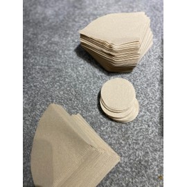 Premium Quality Original Coffee Filter Paper 100 Pcs in One Pack. (Brown, V01)