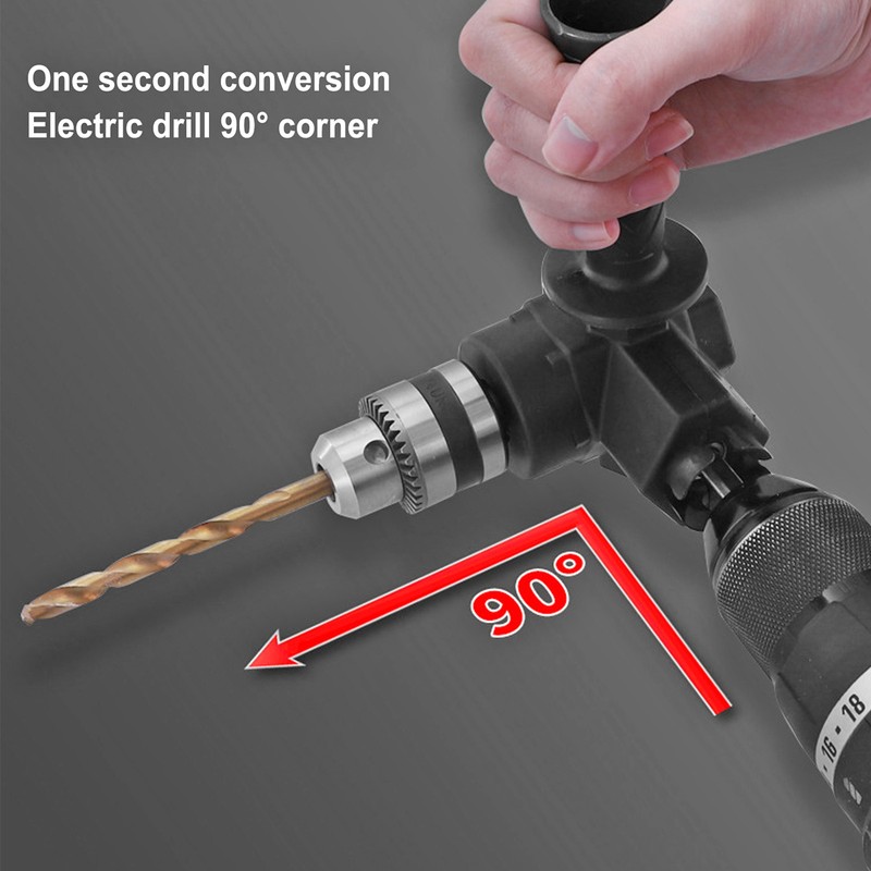 Right Angle Drill Attachment Kit Bend Extension Accessory Narrow Space