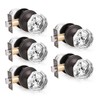 5 Pack Orger Glass Door Knobs for Hallway and Closet,
