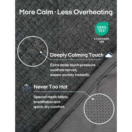 ZonLi Weighted Blanket Quilted for Adults, Queen Size Thick Cotton Blanket with Premium Glass Beads(20 lbs, 60" x 80"), All-Season Breathable Bedding, Gray