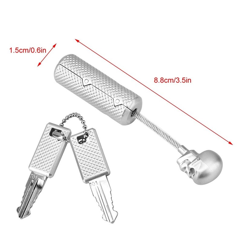 Customs Password Skull Lock - Silver, Suitable for Suitcases, Backpacks,