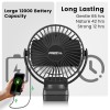 Portable USB Clip Fan with Rechargeable Battery and Wireless Remote