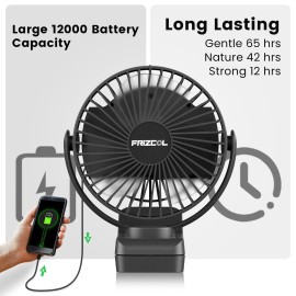 Portable USB Clip Fan with Rechargeable Battery and Wireless Remote Control