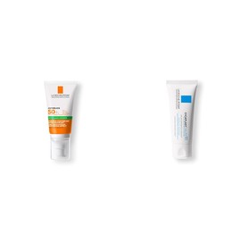 La Roche Posay Anthelios Toque Seco FPS 50+ Protector Solar Facial para Piel Grasa, 50 ml (el empaque puede variar) + La Roche Posay Cicaplast Baume B5,40 ml