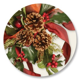 Full-Color Pinecones, Ribbon, and Berries Seals, Package of 100, Holiday Seals, Christmas Seals, Stationery, Accessories