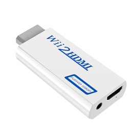 Wii To HDMI Converter Adapter for Wii Dedicated HDMI Converter 480p/720p/1080p Convert Wii to 1080p with 3.5mm Audio to HDMI Connection Output to WII HDMI Converter Adapter