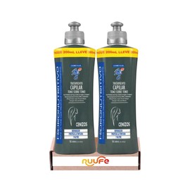 Tono sobre Tono MyE Tratamiento capilar Cenizo (2 Pack) MyE Tono sobre Tono 300mL Matizante Capilar Cenizo Tono sobre Tono Cenizo