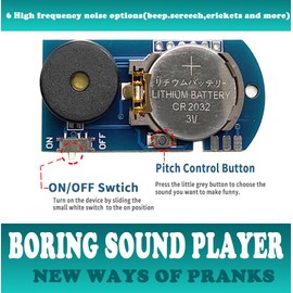 UZCIBU Annyoing Cricket Broma para hacer ruido (paquete de 3), bromas de críquet ocultas, broma de PCB, sonido aburrido, regalo de mordaza para familia, escuela de oficina, fiesta