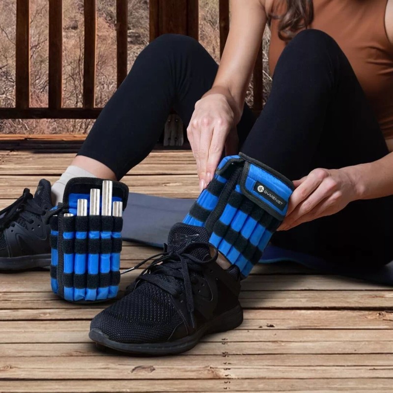 Gymenist Pair Of Adjustable Ankle Weights Can Be Adjusted Easily