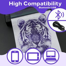 Usiriy Tattoo Stencil Printer Portable Tattoo Stencil Transfer Machine Copier Thermal Tattoo Copier Machine Mini Tattoo Printer