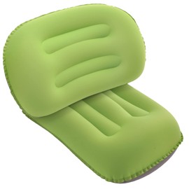 SUTAFOR Set of 2 Inflatable Camping Pillows, Beach Pillows, 80 g, Ultralight Travel Pillow, Portable Neck Pillow for Office, Car, 46 x 30 cm (Green)