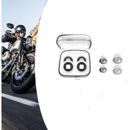 Pack of 3 Motorcycle Earplugs for Sleeping, Motorcycle Earplugs Wind, Ear Plugs for Sleeping, Hearing Protection Motorcyclists, 24 dB, Reduce Wind Noise (White, All)