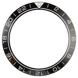 Watch Bezel Insert 41.5mm Ceramic Watch Bezel Ring Repair Replacement Accessory for Watchmaker Black Base White Digit