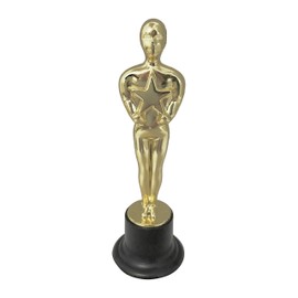 Rhode Island Novelty Rhode Island Novelty 6 inch Plastic Gold Movie Award Statue, One Per Order