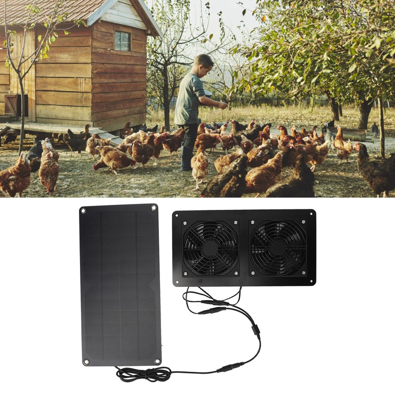 10W Solar Panel Powered Fan Efficient Fast Cooling Solar Powered
