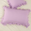 Standard Pillow Cases Set of 2, 20x26 Microfiber Ruffle Pillowcases