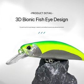 [2025Long Cast Sinking Minnow] Bullet Fish Gen2S 90mm Slow-Sinking Bass Lure, 3DEyes & Saltwater Hooks, Ultra-Realistic for Bass/Trout/Walleye in Fresh&Saltwater (Red Top Silver Bottom)