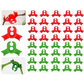 NT-ling 40pcs Plant Training Clips, Plant Stem Plastic Trainer, 90 Degree Low Stress Control Benders Planting Trainer Clips, for Plant Gardening (Red+Green)