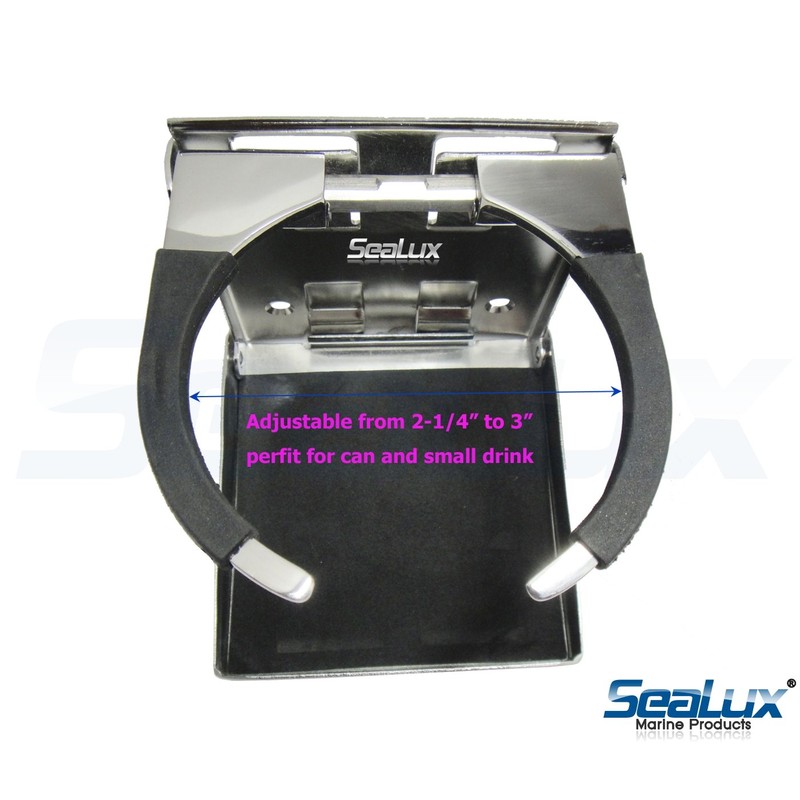 SeaLux Stainless Steel Adjustable Fold Down Cup, Drink and Mug