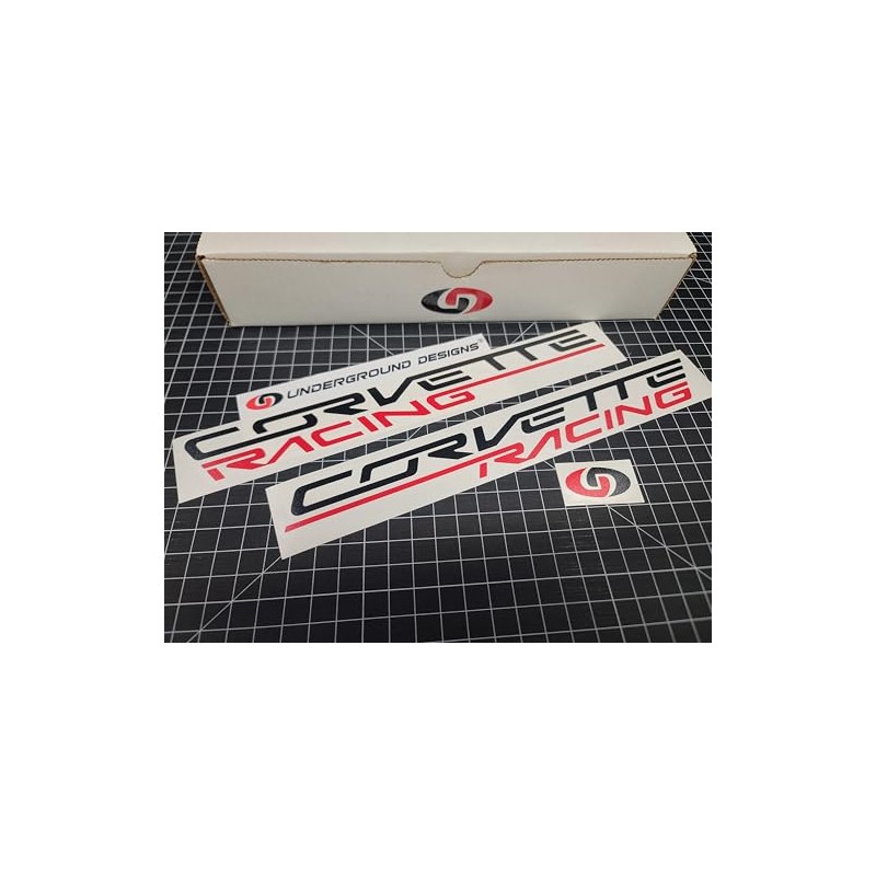 Corvette Racing Decals (2pk) C7-Style Racing Accent Stickers Fits 2014-2019
