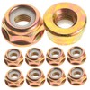 Levemolo 10pcs Lawn Mower Blade Nut Durable Reverse Thread Design