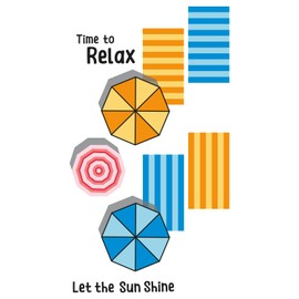 Sizzix Clear Stamps Set – Beach Blankets & Brellas by Catherine Pooler