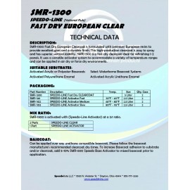 Speedokote Fast Cure European Clear Coat, SMR-1300/1102 7.5 Liter Euro Clearcoat w/Med Act.