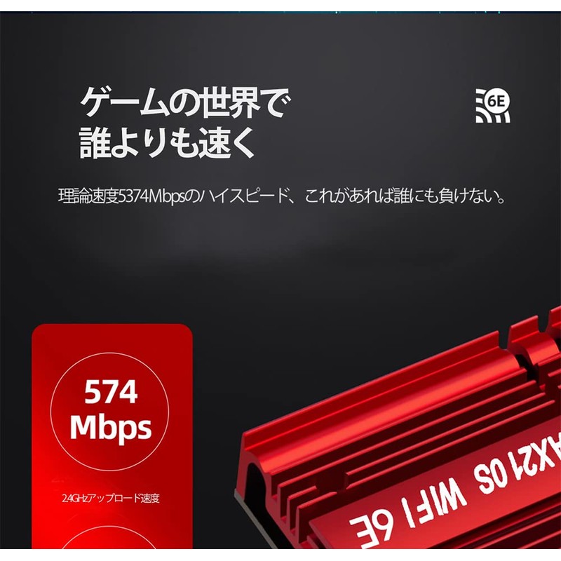 Wi-Fi 6E PCIe Wireless LAN Card (2.4GHz/5GHz/6GHz) Bluetooth 5.2 Built-in