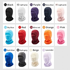 Winter Balaclava Kids Ski Mask with Brushed Fleece Face Protection Headwear LF1248 - One Size Black (One Size) 3ea