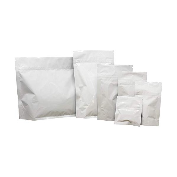 100 Pcs White Child Resistant Smell Proof 12"x9"x4" Ziplock Exit