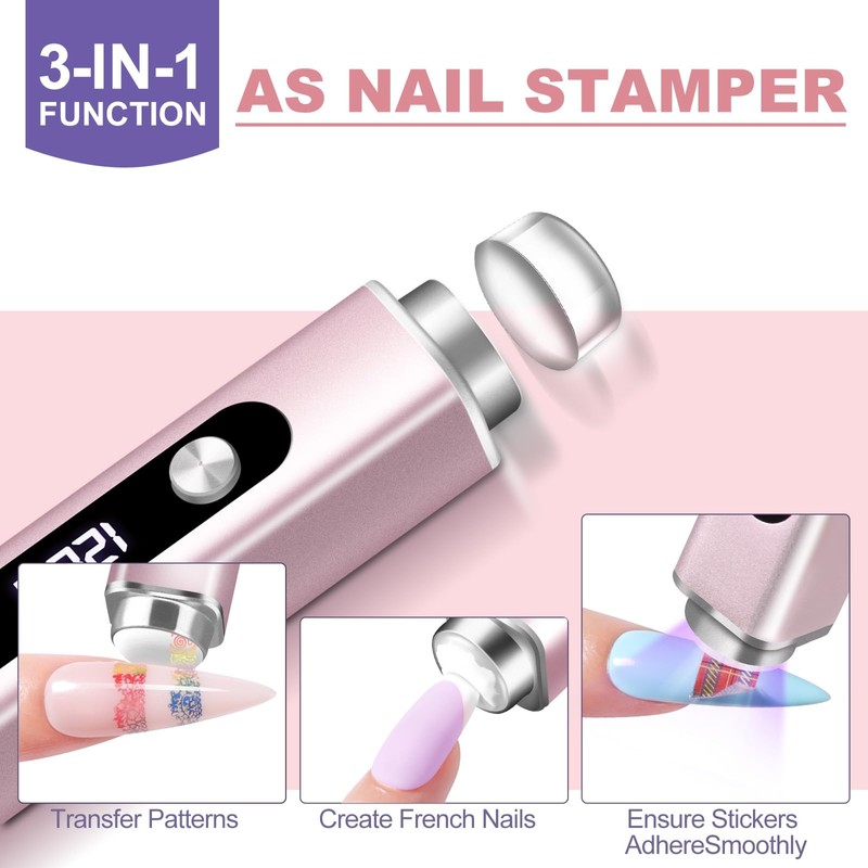 NXJ INFILILA Multi-Functional Handheld UV Light for Gel Nails with