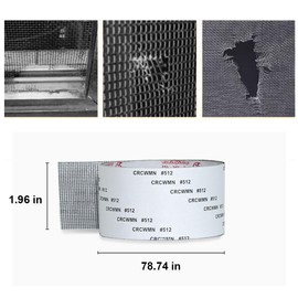 DEAD SKIN Window Screen Repair Kit Tape Repair Kit for Window Screen and Screen Door Strong Adhesive Window Screen Mesh Repair Waterproof Screen Repair Kit（5 * 2m） Grey