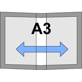 Pentel DCF642C Recycology Display Book Presentation Folder Portfolio Side from 50% Recycled PP, A3/A4, 20 Pockets, Blue